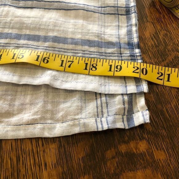 Anthropologie Pilcro & the Letterpress Blue & White Pld Tunic Top Boho, Coastal - Picture 14 of 16